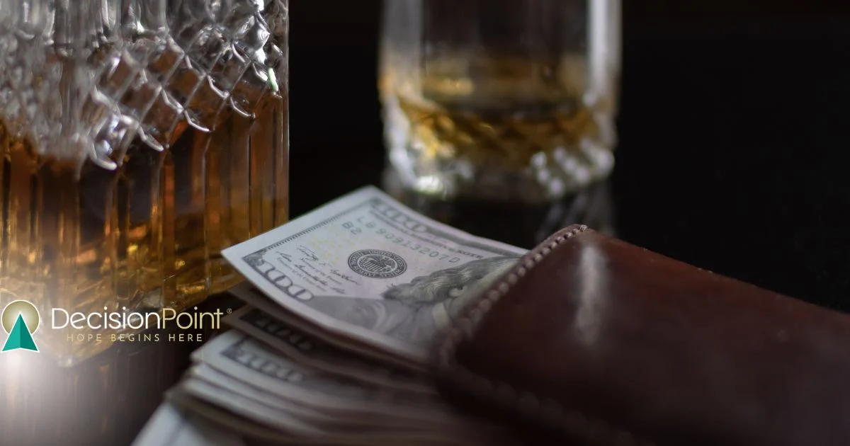 Alcohol next to wallet