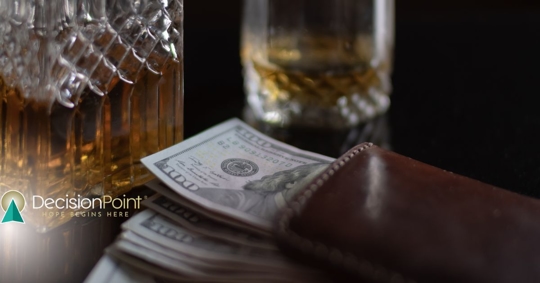 Alcohol next to wallet